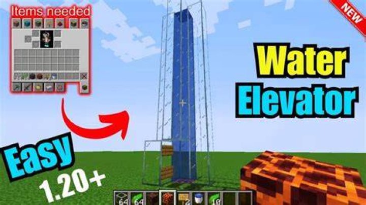 How to make water elevator minecraft 1.14