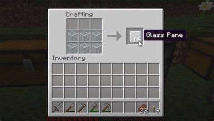 How to make window panes in minecraft