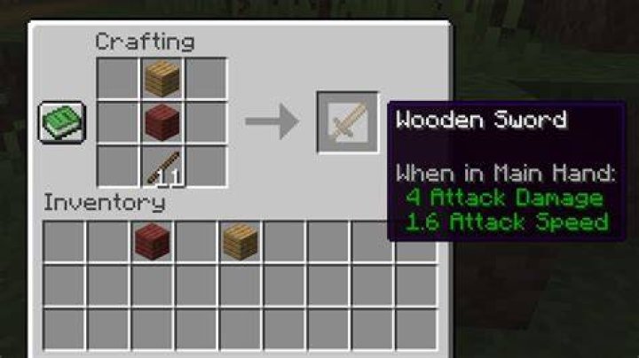 How to make wood sword in minecraft