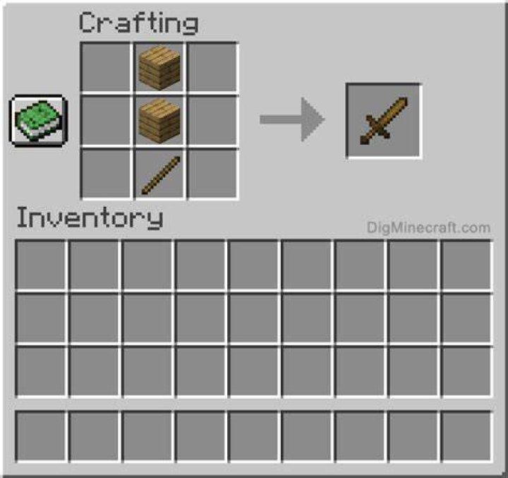 How to make wooden sword in minecraft