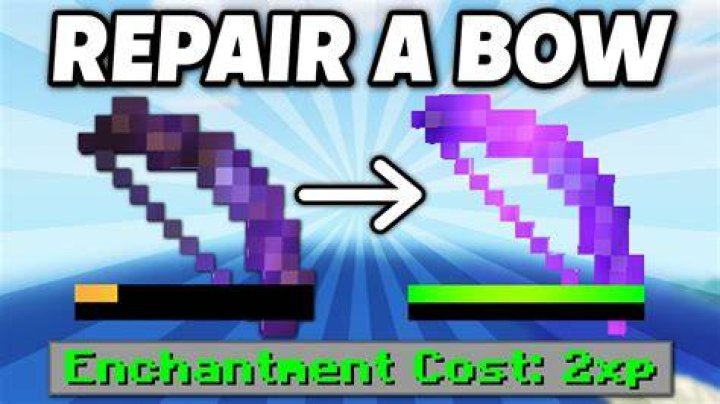 How to mend a bow in minecraft