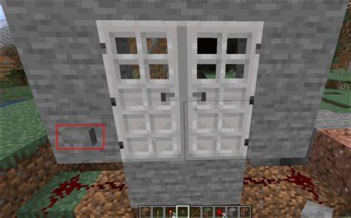 How to open iron door in minecraft