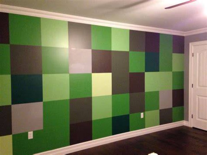 How to paint minecraft blocks on wall