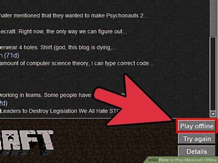 How to play minecraft offline pc