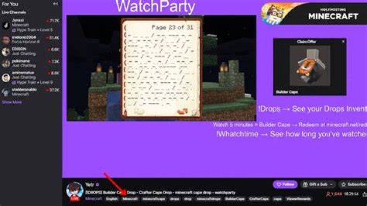 How to play minecraft through twitch