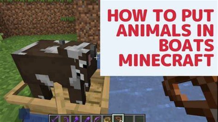 How to put animals in boats minecraft