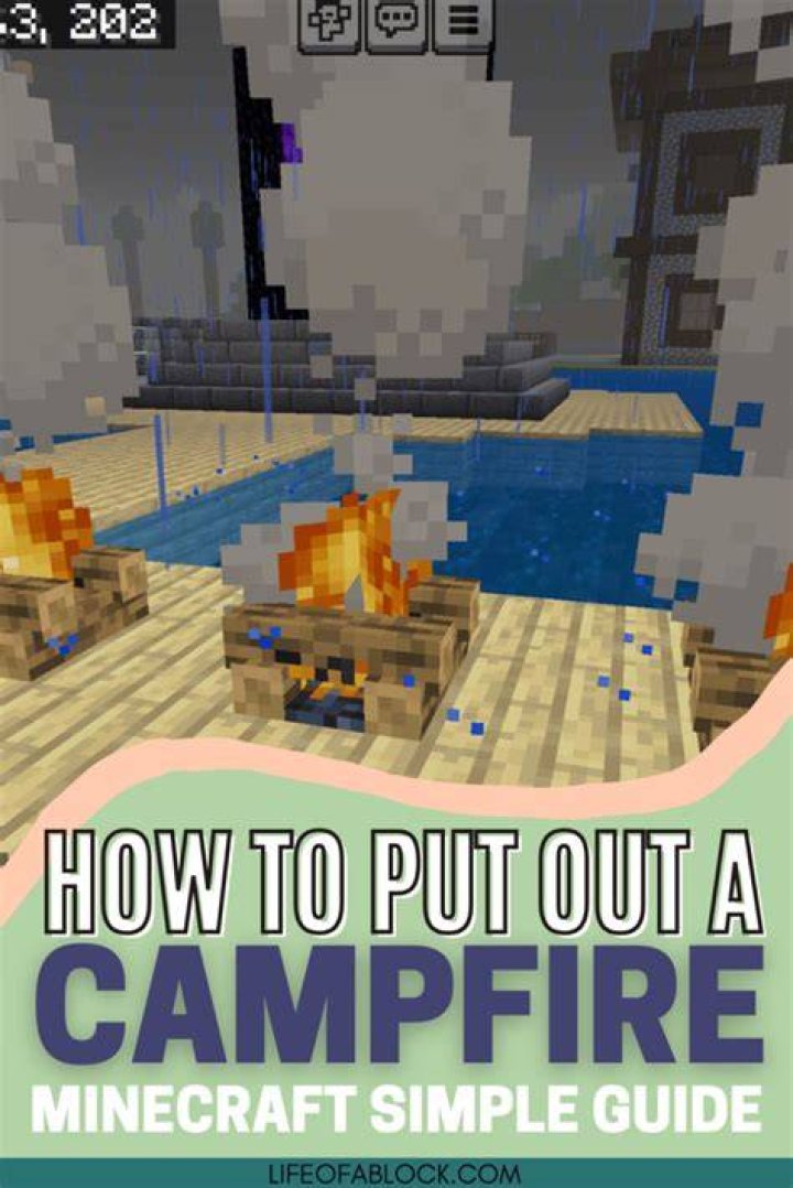 How to put campfire out minecraft