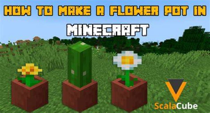 How to put flower in pot minecraft