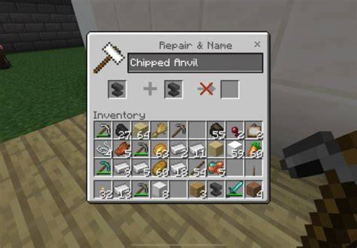 How to repair a anvil in minecraft