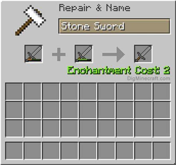 How to repair a sword in minecraft