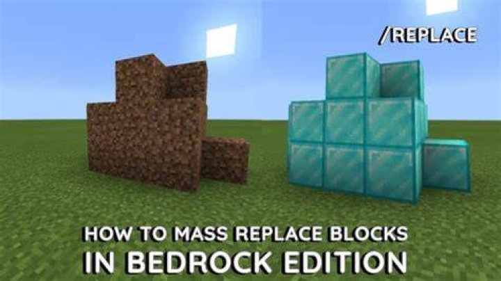 How to replace blocks in minecraft bedrock
