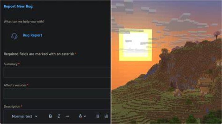 How to report bugs in minecraft