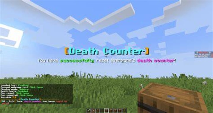 How to reset death counter in minecraft