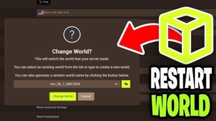 How to restart a minecraft world