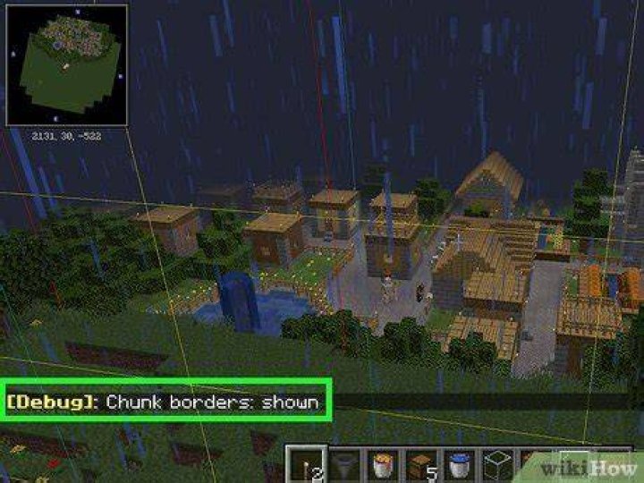How to show chunk borders in minecraft