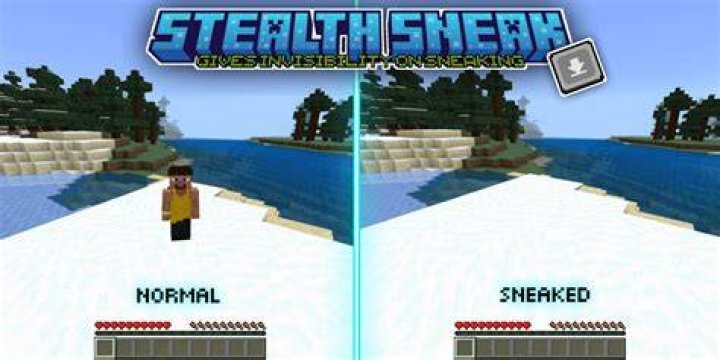 How to sneak in minecraft pe