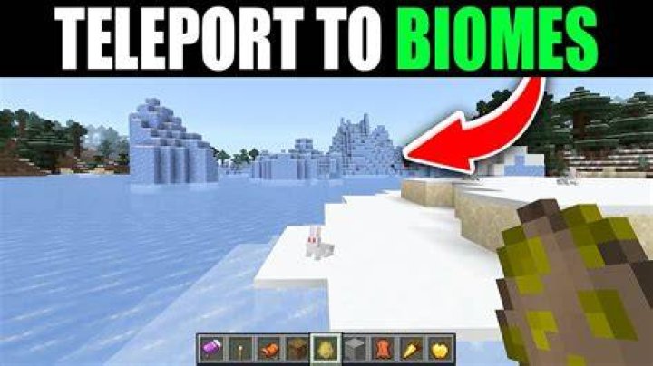 How to teleport to biomes in minecraft