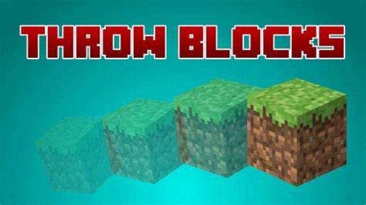 How to throw blocks in minecraft