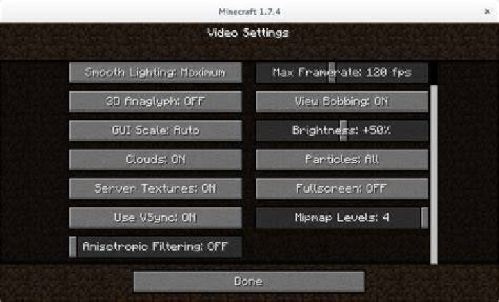 How to turn off anisotropic filtering minecraft