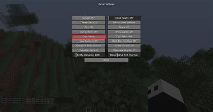 How to turn off fog in minecraft