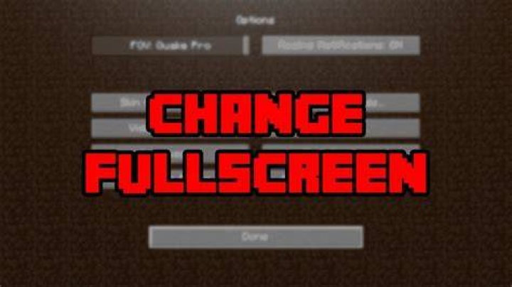 How to turn off fullscreen minecraft