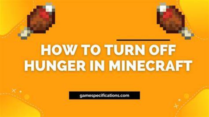 How to turn off hunger in minecraft