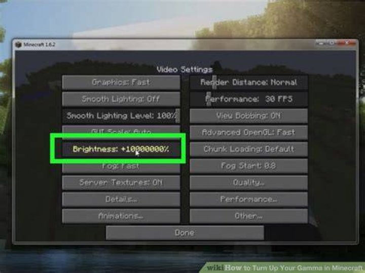 How to turn up gamma in minecraft