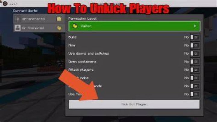 How to unkick someone in minecraft bedrock