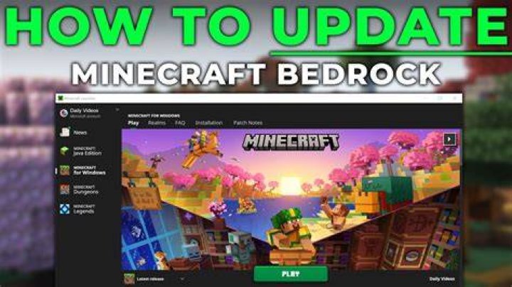 How to update minecraft bedrock edition