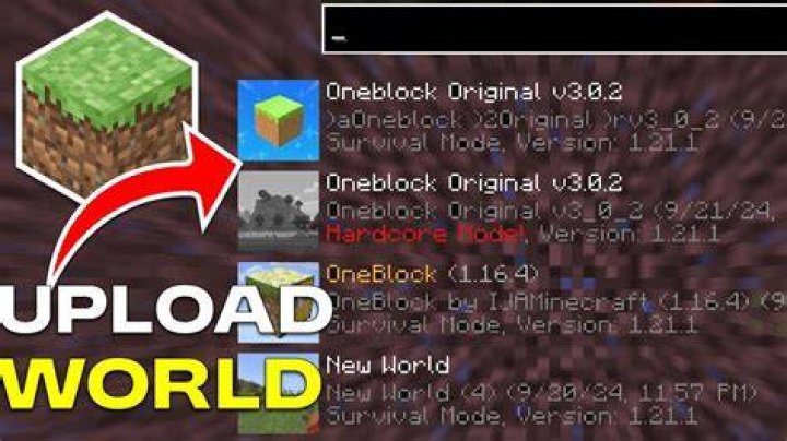 How to upload worlds to minecraft