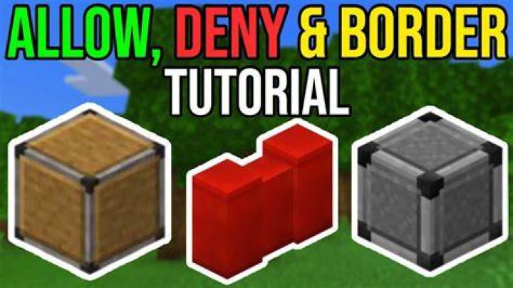 How to use allow in minecraft