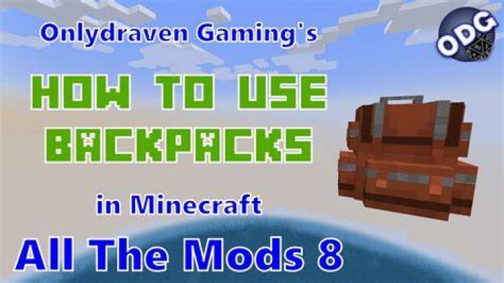 How to use backpacks in minecraft