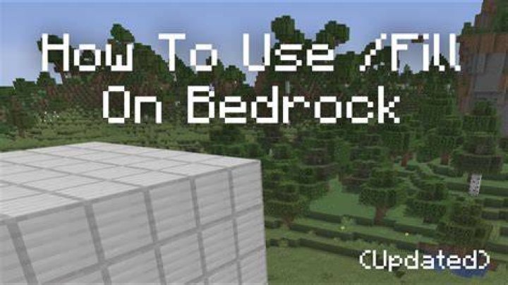 How to use fill in minecraft bedrock