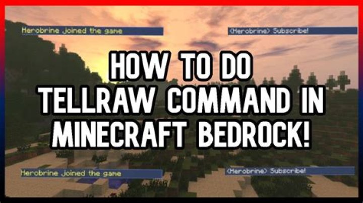 How to use tellraw in minecraft bedrock