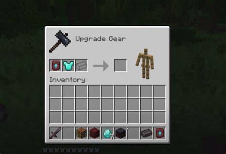 How to use upgrade gear in minecraft
