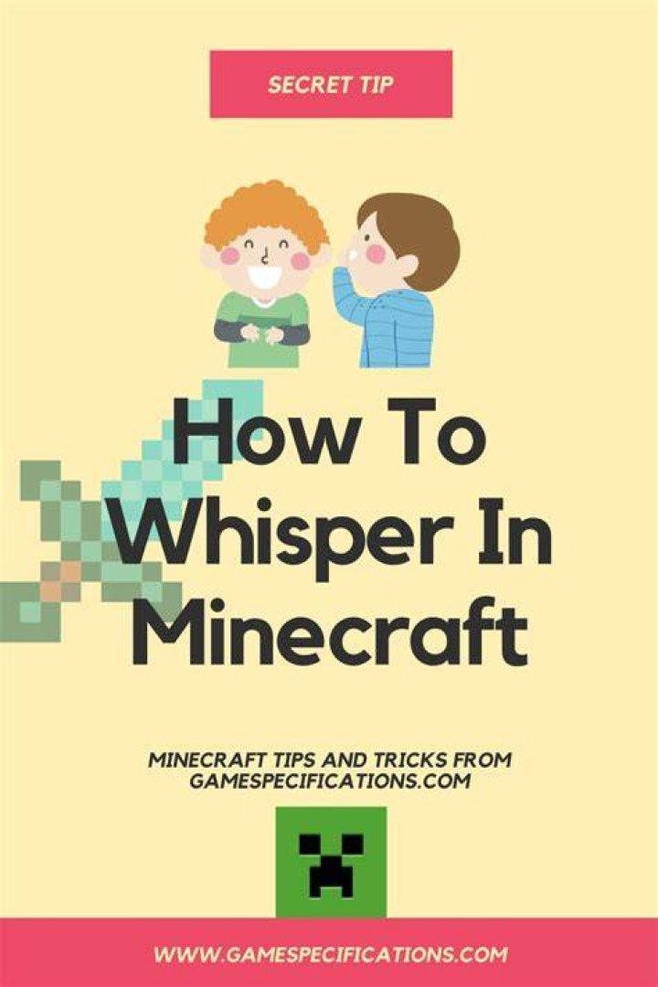 How to whisper to someone in minecraft