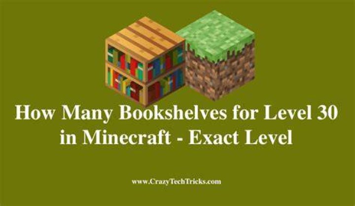 Minecraft how many bookshelves for level 30