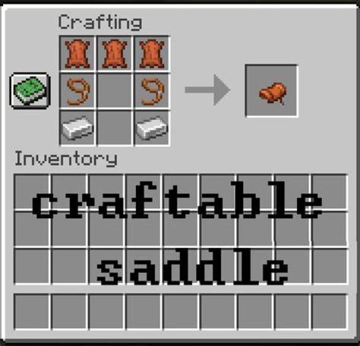 Minecraft how to build a saddle