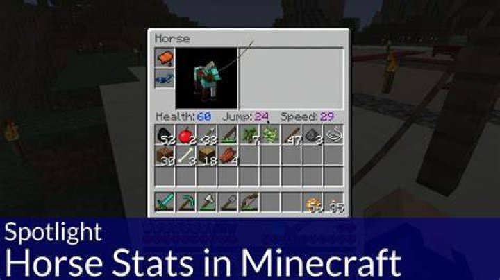 Minecraft how to check horse stats