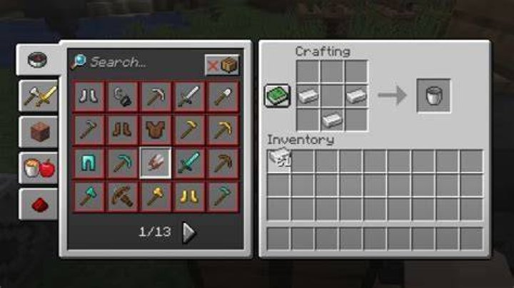 Minecraft how to craft a bucket