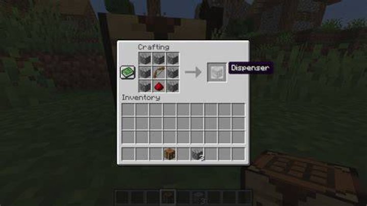 Minecraft how to craft a dispenser