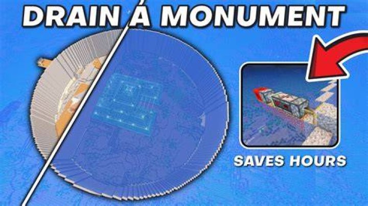 Minecraft how to drain an ocean monument