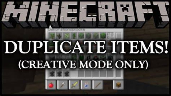 Minecraft how to duplicate items in creative