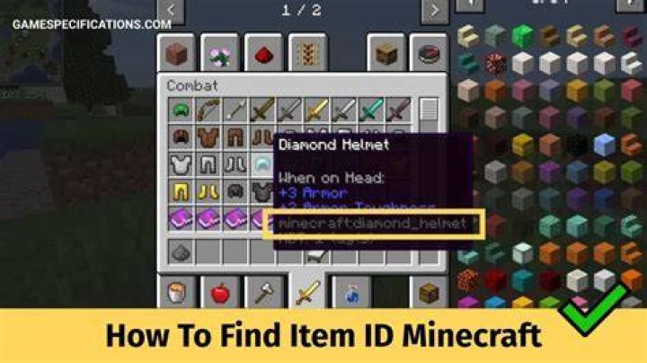 Minecraft how to find item id