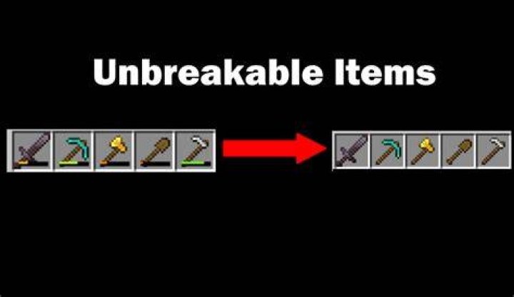 Minecraft how to get unbreakable items