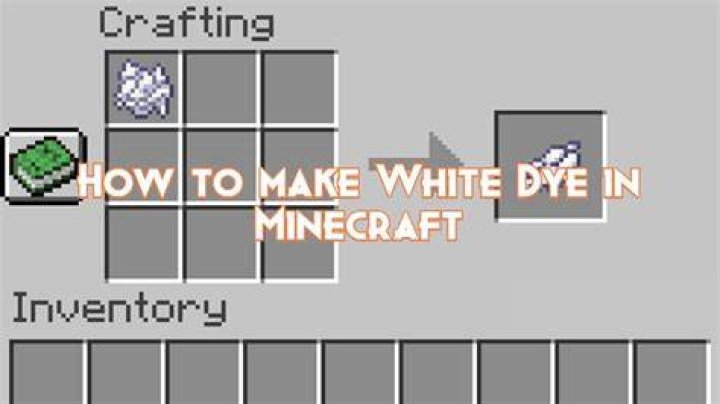 Minecraft how to get white dye