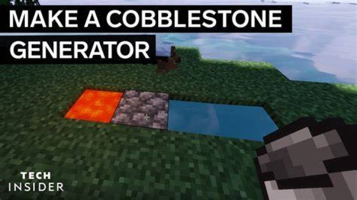 Minecraft how to make a cobble generator