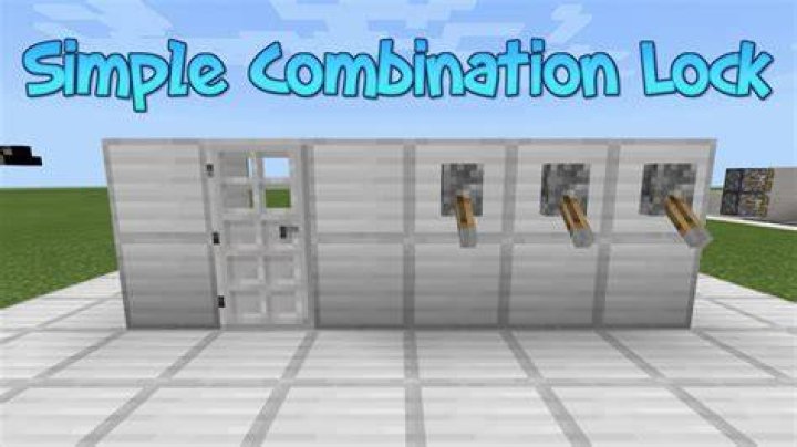 Minecraft how to make a combination lock