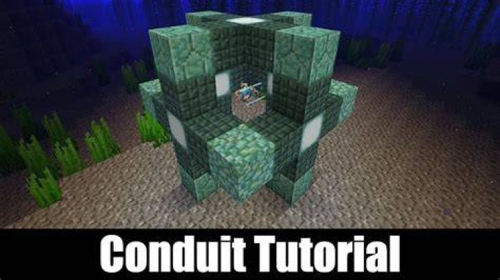 Minecraft how to make a conduit