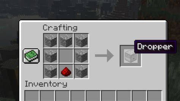 Minecraft how to make a dropper